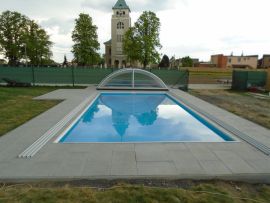 Pools of blue color